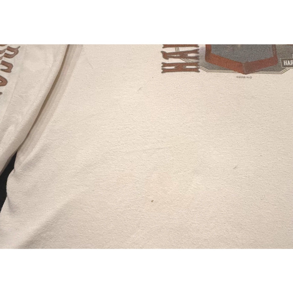 Harley Davidson Shirt Mens Large Long Sleeve Pinup Graphic Biker 2008 Y2K - Picture 12 of 12